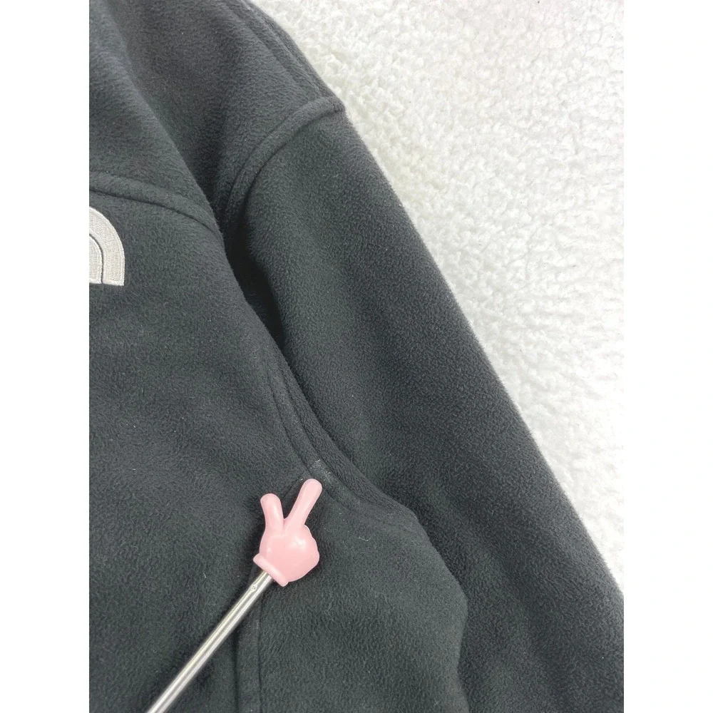 The North Face Full Zip Fleece Jacket Mens L Black Outerwear Activewear Casual